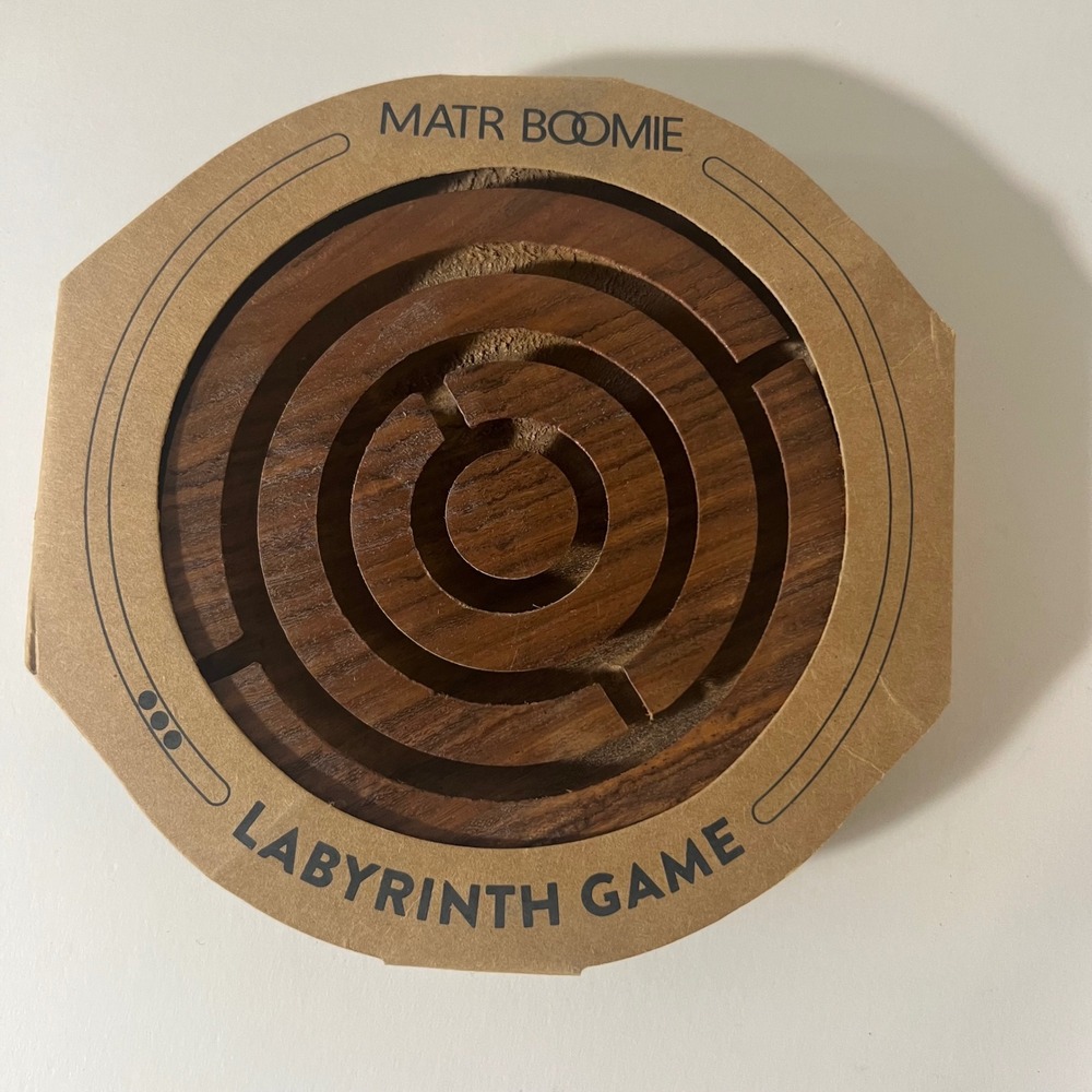 Rosewood Classic Labryrinth Game NIP Matr Boomie L25666